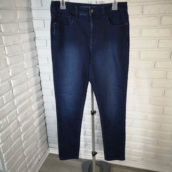 Parasuco Ladies Size 10 Dark Wash Zipper & Button Closure Blue Jeggings - Picture 1 of 12